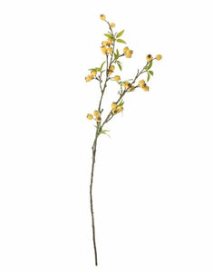 Kunstblume Hawthorn Zweig I Gelb