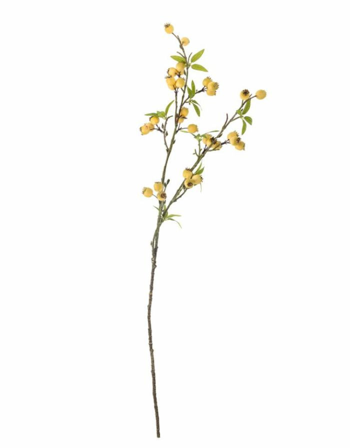 Kunstblume Hawthorn Zweig I Gelb