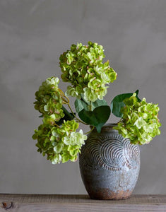 Kunstblume Hydrangea I Hortensie Grün Mehrfach