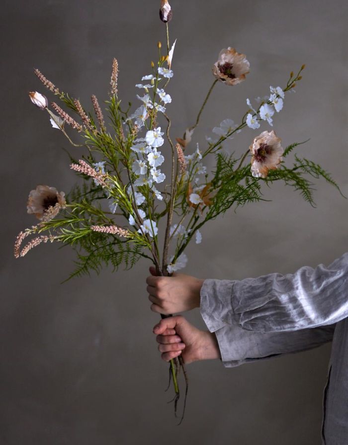 Kunstblume Orchid Stiel I Weiß