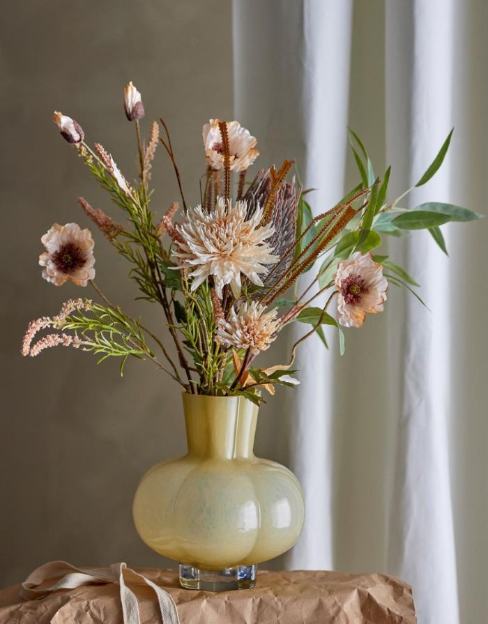 Kunstblume Palmflower Stiel I Braun