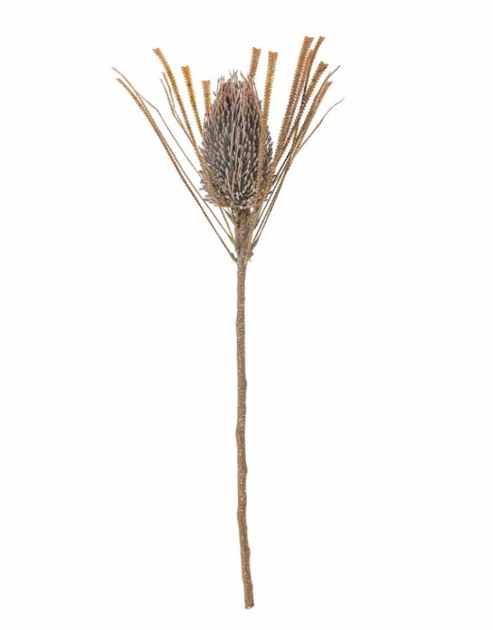 Kunstblume Palmflower Stiel I Braun