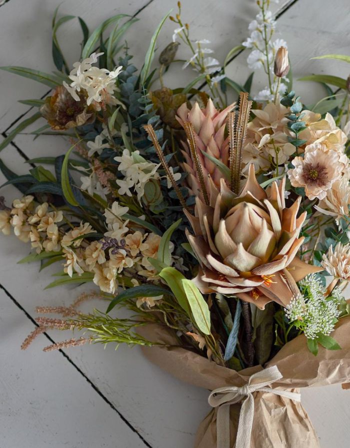 Kunstblume Protea Stiel I Natur