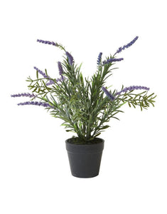 Kunstpflanze Lavendel im Topf H 30cm I Green/Purple