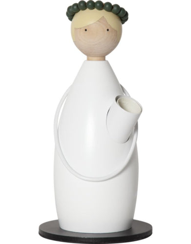 Lucia Classic Lampe von Star Trading aus Holz, B 12 cm × H 24 cm × T 12 cm, E14-Fassung, Kabellänge 180 cm, warmes Licht für Fensterbank, Tisch oder Weihnachtsdekoration.