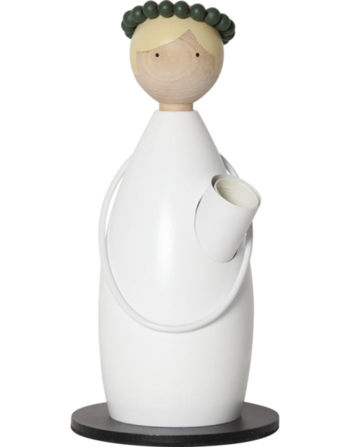 Lucia Classic Lampe von Star Trading aus Holz, B 12 cm × H 24 cm × T 12 cm, E14-Fassung, Kabellänge 180 cm, warmes Licht für Fensterbank, Tisch oder Weihnachtsdekoration.