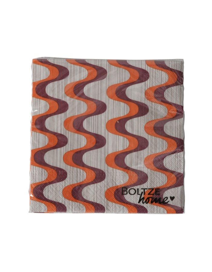 Serviette Groovy I Orange/Brown