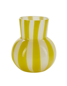 Vase Candy I Yellow/White