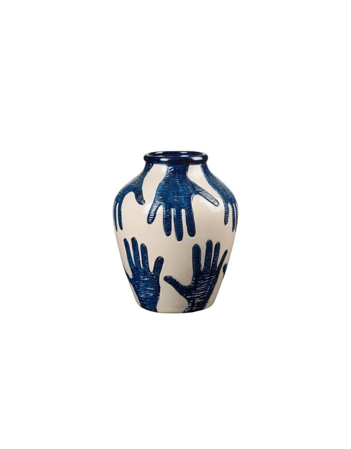 Vase Mime I Intense Blue/Rainy Day Grey