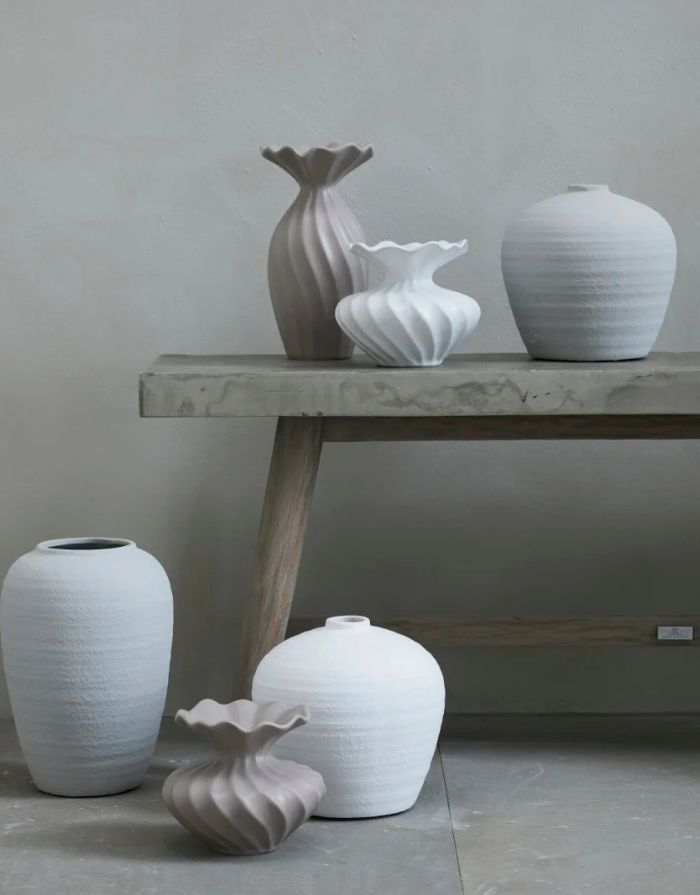 Vase Susille H 25cm I Leinen