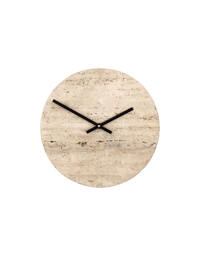 Wanduhr Loko I Travertin Beige