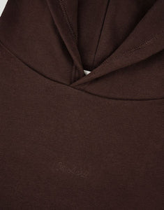 OH APRIL Hoodie Boyfriend Good Karma Wave in Truffle – oversized geschnittener Kapuzenpullover aus Baumwollmix mit Stickerei und Rückenprint.