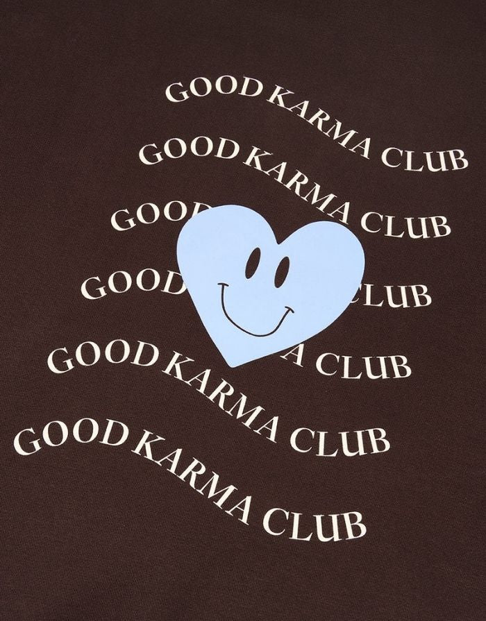 Boyfriend Hoodie Good Karma Wave I Truffle