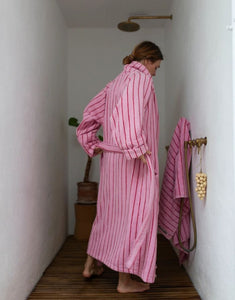 Bademantel Naram I Baby Pink/Ski Patrol Red