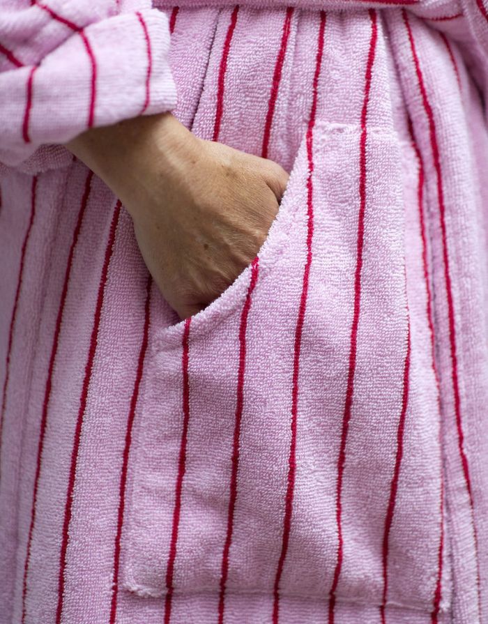 Bademantel Naram I Baby Pink/Ski Patrol Red
