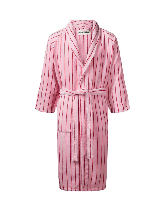 Bademantel Naram I Baby Pink/Ski Patrol Red