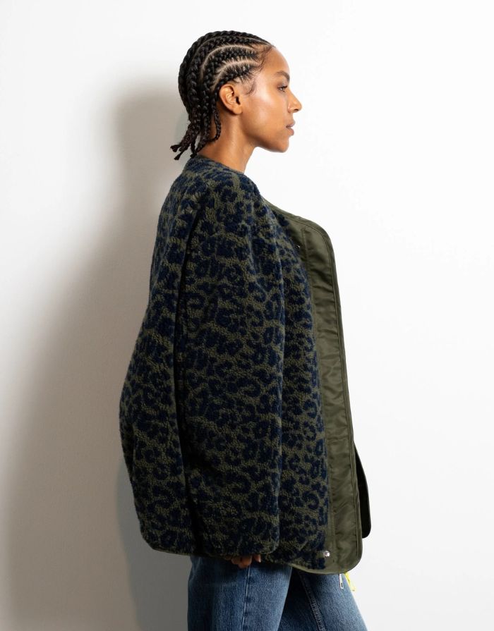 Bomber Wendejacke I Olive/Leo Navy-Olive