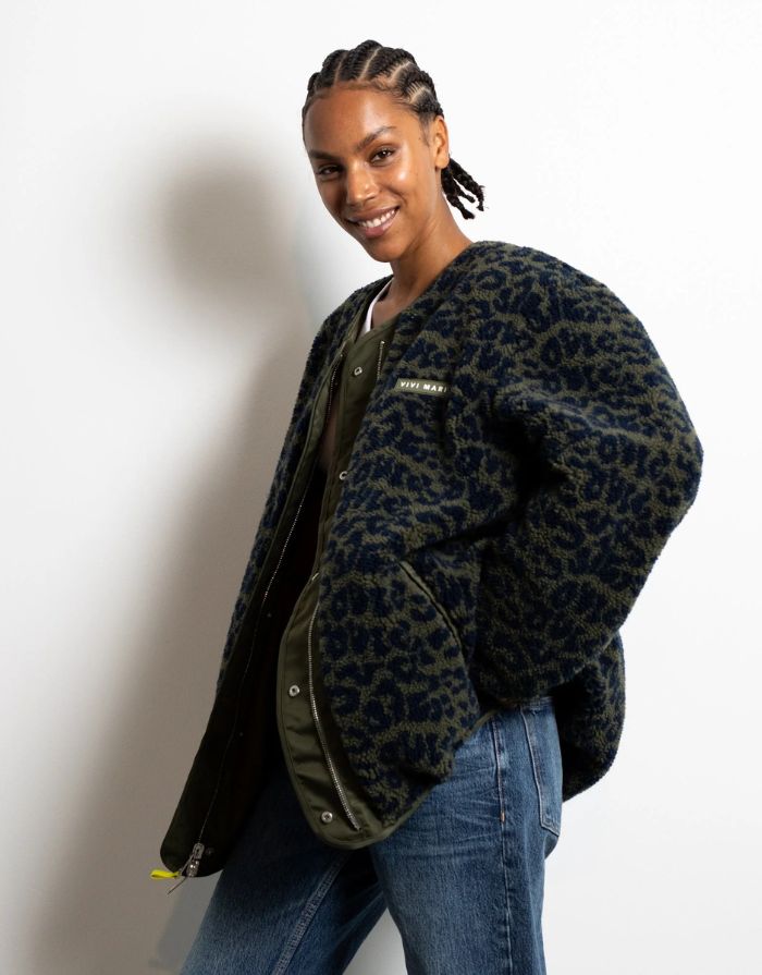 Bomber Wendejacke I Olive/Leo Navy-Olive