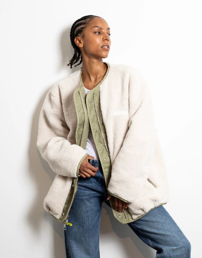 Bomber Wendejacke I Pale Olive/Sand