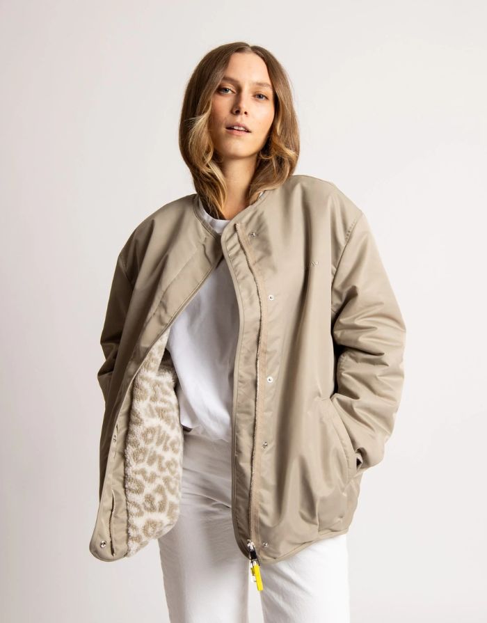 Bomber Wendejacke I Stone/Leo Stone-Sand