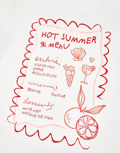 Boyfriend T-Shirt Hot Summer Menu I Pearl