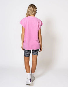 Boyfriend Shortsleeve T-Shirt Heart I Fuchsia Acid
