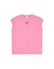 Laden Sie das Bild in den Galerie-Viewer, Boyfriend Shortsleeve T-Shirt Heart I Fuchsia Acid
