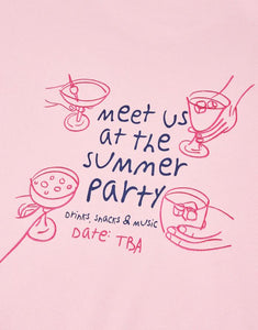 Crewneck Sweater Summer Party I Soft Blush