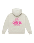 Hoodie Coffee before Chaos I Pink