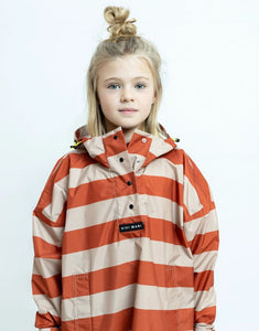 Raincoat Kids I Bold Stripes Cinnamon/Latte