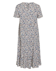 Kleid Vipaddina I Cloud Dancer w. Blue Small Flowers
