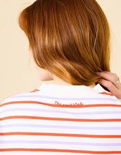 Laden Sie das Bild in den Galerie-Viewer, Langarmshirt Gestreift I Lila/Rot/Weiß

