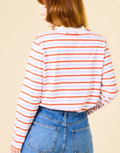 Laden Sie das Bild in den Galerie-Viewer, Langarmshirt Gestreift I Lila/Rot/Weiß
