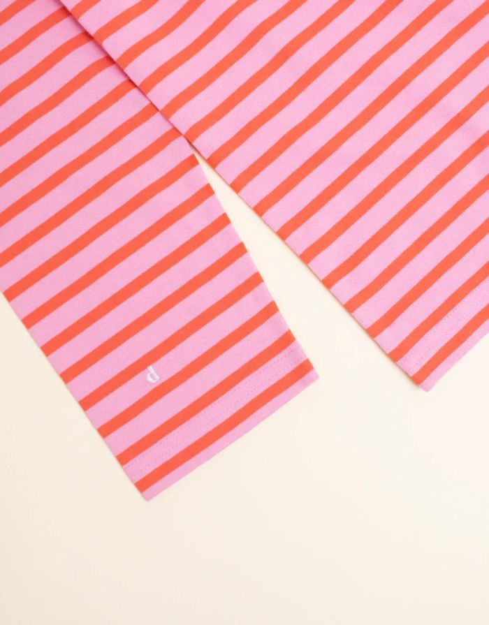 Langarmshirt Gestreift I Pink/Rot