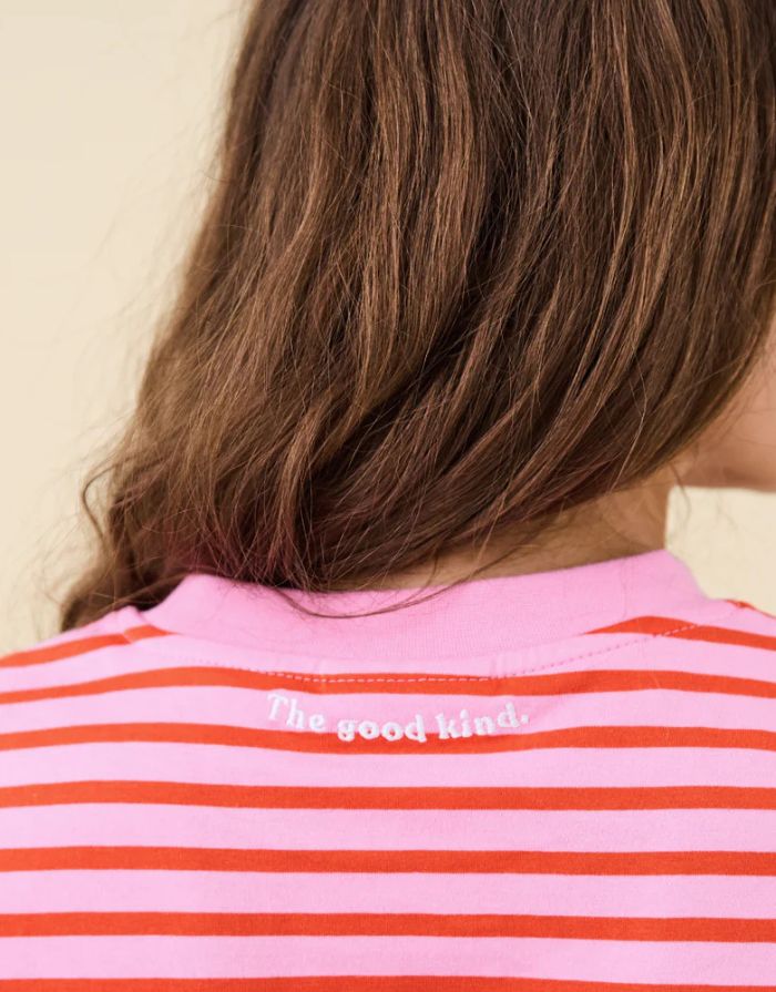 Langarmshirt Gestreift I Pink/Rot