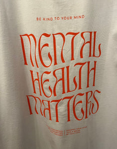Boyfriend T-Shirt Mental Health I White/Orange