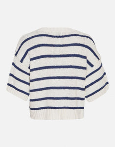 Pullover Hannalie 3/4 Striped I Egret/Ocean