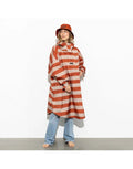 Raincoat I Bold Stripes Cinnamon / Latte