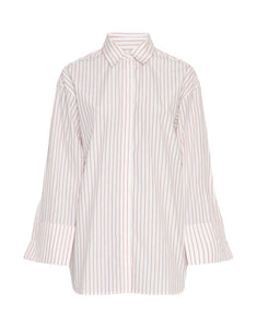 Shirt Erina Zenika I Striped Egret/Flame Scarlet