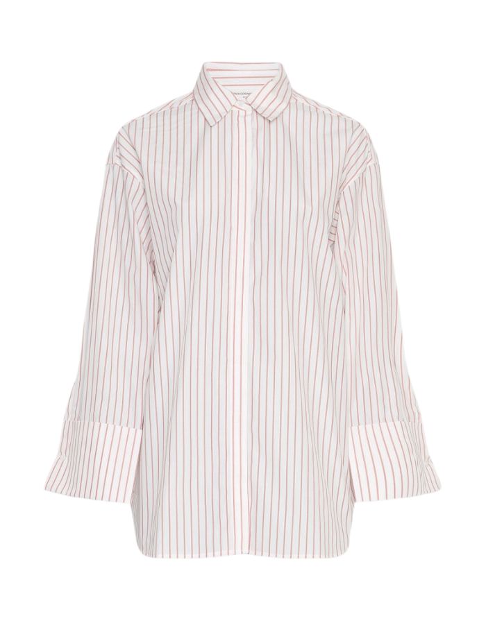 Shirt Erina Zenika I Striped Egret/Flame Scarlet