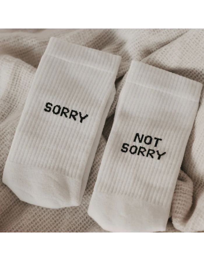 Socken Weiß I Sorry not Sorry