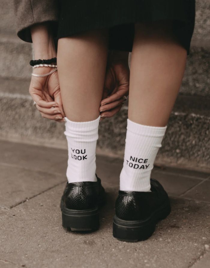 Socken Weiß I You look nice today