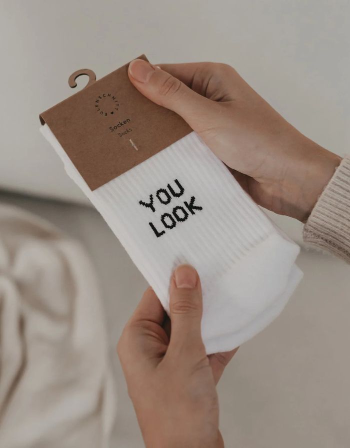 Socken Weiß I You look nice today
