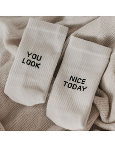 Socken Weiß I You look nice today