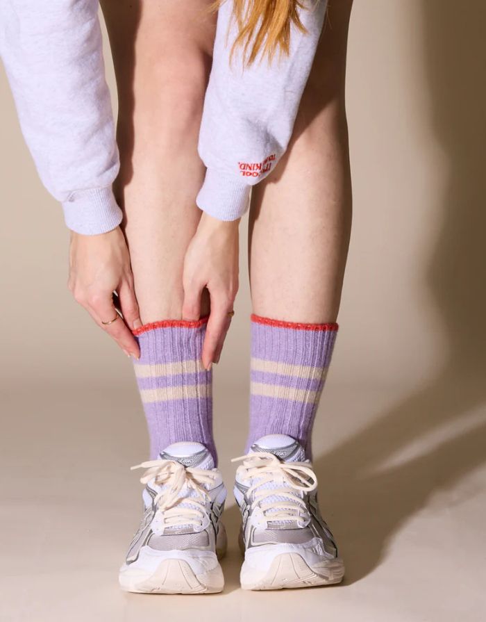 Popeia Stricksocken Wolle I Lila