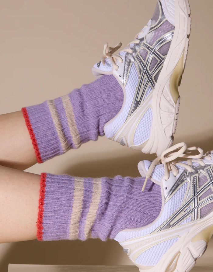 Popeia Stricksocken Wolle I Lila