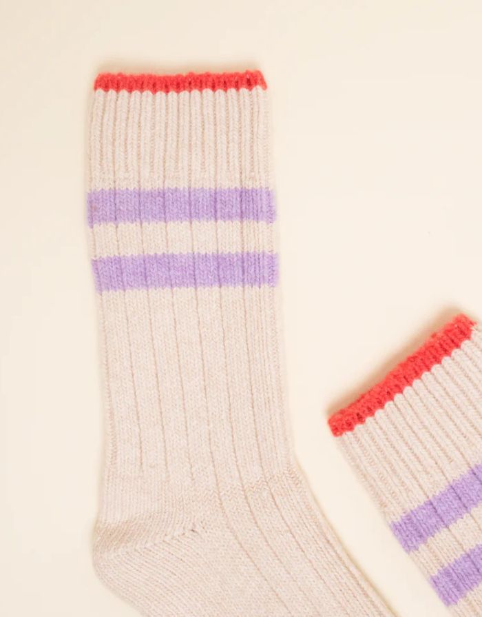 Popeia Stricksocken Wolle I Ecru