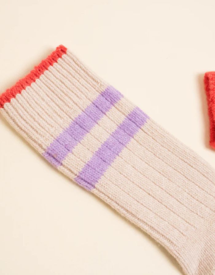 Popeia Stricksocken Wolle I Ecru