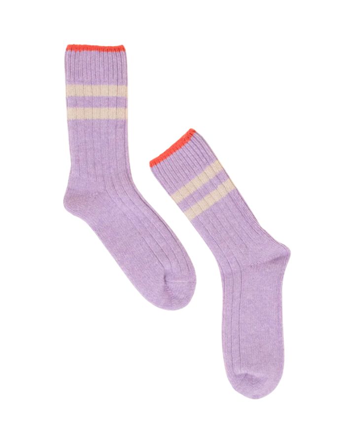 Popeia Stricksocken Wolle I Lila
