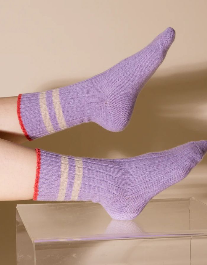 Popeia Stricksocken Wolle I Lila